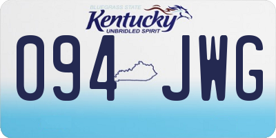 KY license plate 094JWG