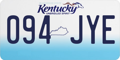 KY license plate 094JYE