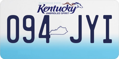 KY license plate 094JYI