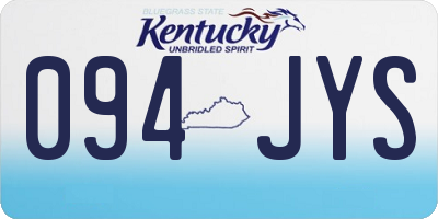 KY license plate 094JYS
