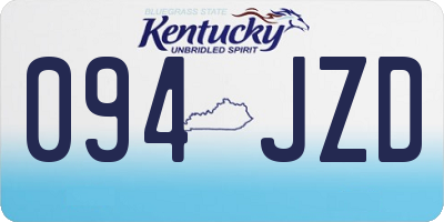 KY license plate 094JZD