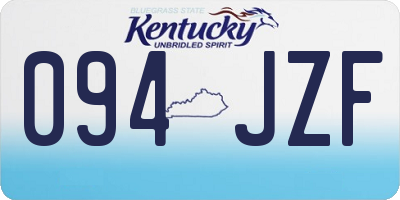 KY license plate 094JZF