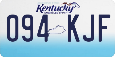 KY license plate 094KJF
