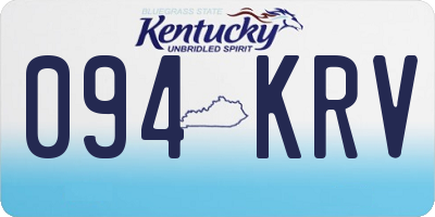 KY license plate 094KRV