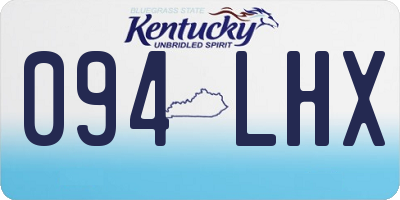 KY license plate 094LHX