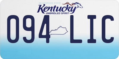 KY license plate 094LIC