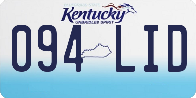 KY license plate 094LID