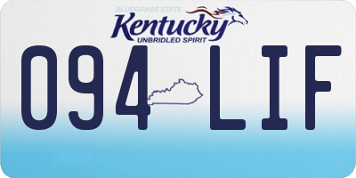 KY license plate 094LIF