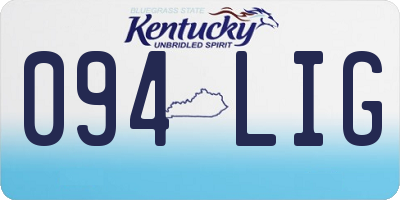 KY license plate 094LIG