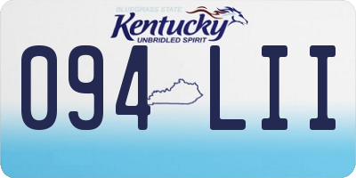 KY license plate 094LII