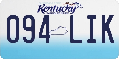 KY license plate 094LIK