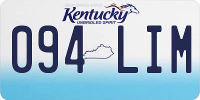 KY license plate 094LIM