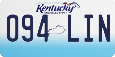 KY license plate 094LIN