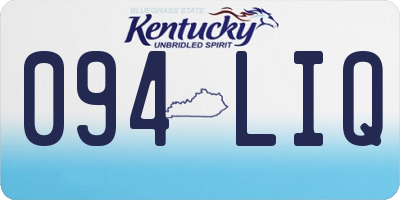 KY license plate 094LIQ