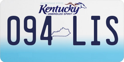 KY license plate 094LIS