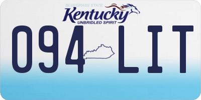KY license plate 094LIT