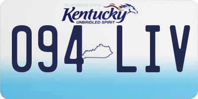 KY license plate 094LIV