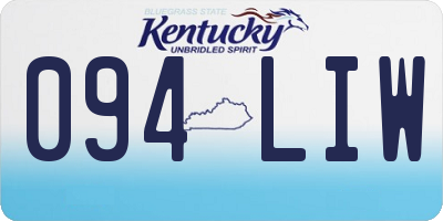 KY license plate 094LIW