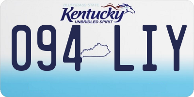 KY license plate 094LIY