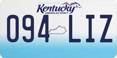 KY license plate 094LIZ