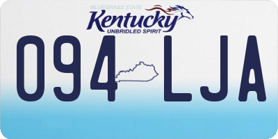 KY license plate 094LJA