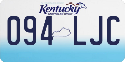 KY license plate 094LJC