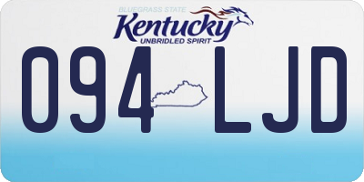 KY license plate 094LJD