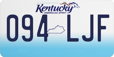KY license plate 094LJF