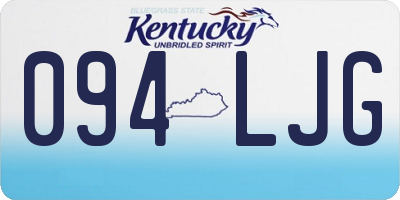 KY license plate 094LJG