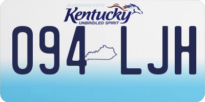 KY license plate 094LJH