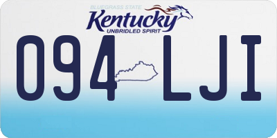 KY license plate 094LJI