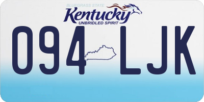 KY license plate 094LJK