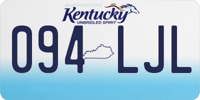 KY license plate 094LJL