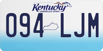 KY license plate 094LJM