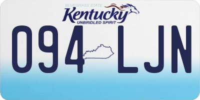 KY license plate 094LJN