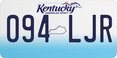 KY license plate 094LJR