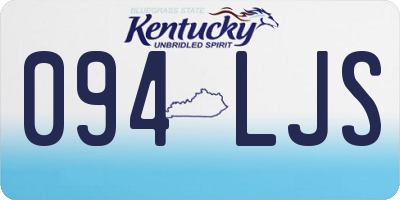 KY license plate 094LJS