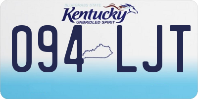 KY license plate 094LJT