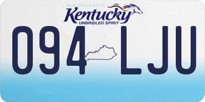 KY license plate 094LJU