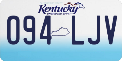 KY license plate 094LJV