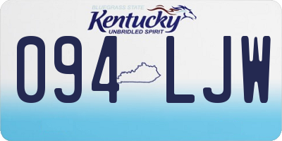 KY license plate 094LJW