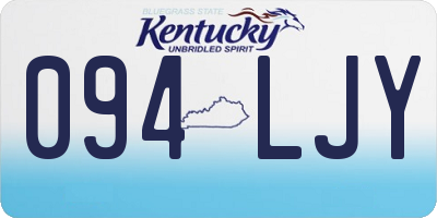 KY license plate 094LJY