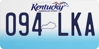 KY license plate 094LKA