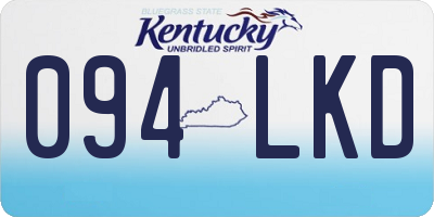 KY license plate 094LKD