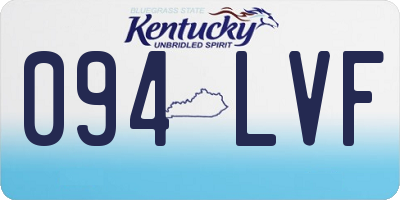 KY license plate 094LVF