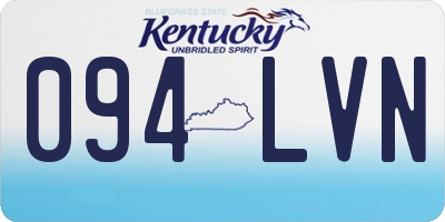 KY license plate 094LVN