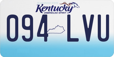 KY license plate 094LVU