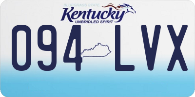 KY license plate 094LVX