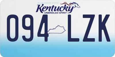 KY license plate 094LZK