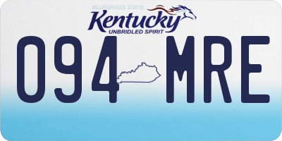 KY license plate 094MRE